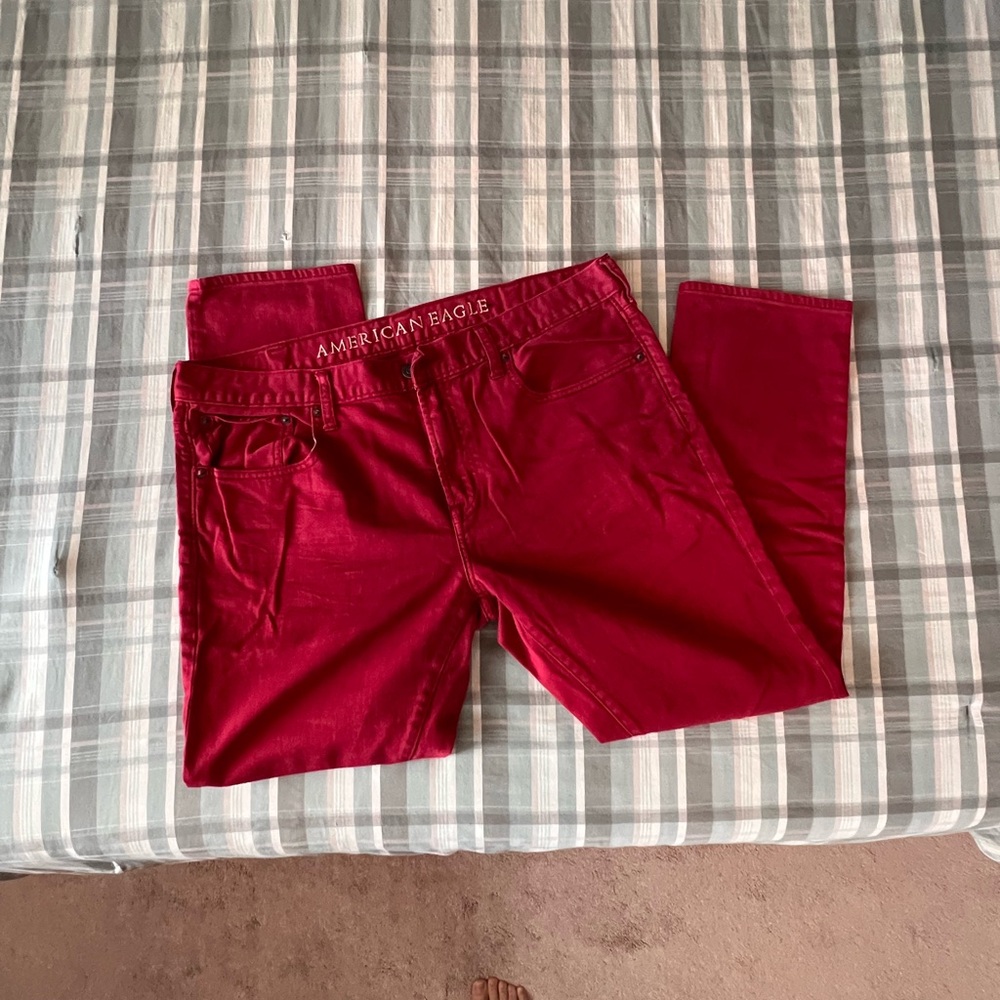 American eagle jeans red